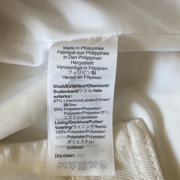 NWT J. Crew linen wideleg high rise crop sailor pant white size 10 - Picture 7 of 12